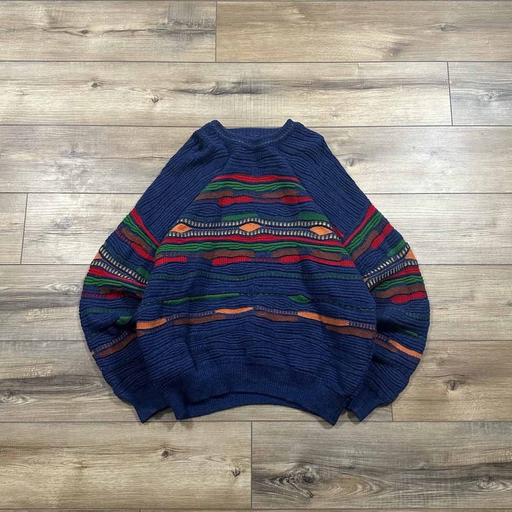 Vintage 90s Limnos 3D Knit Coogi Style Sweater